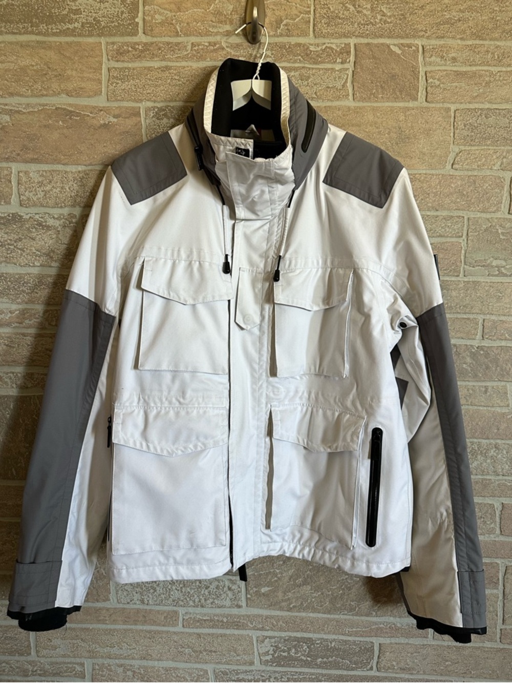 Burberry Sport Colorblock White and Gray Lightweight Jacket